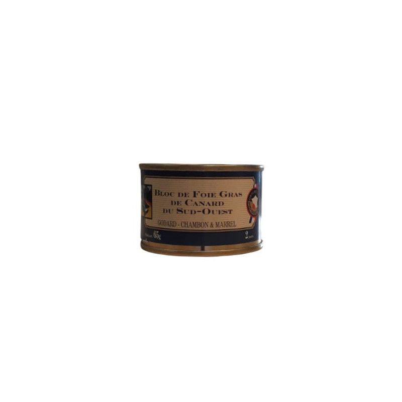 BLOC FOIE GRAS CANARD DU SUD OUEST BOITE 65G BLOC FOIE GRAS CANARD DU SUD OUEST BOITE 65G