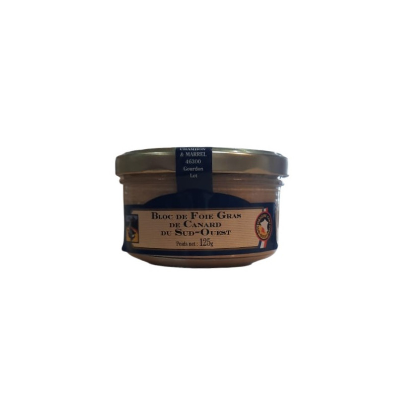 BLOC FOIE GRAS CANARD DU SUD OUEST BOCAL 125G BLOC FOIE GRAS CANARD DU SUD OUEST BOCAL 125G
