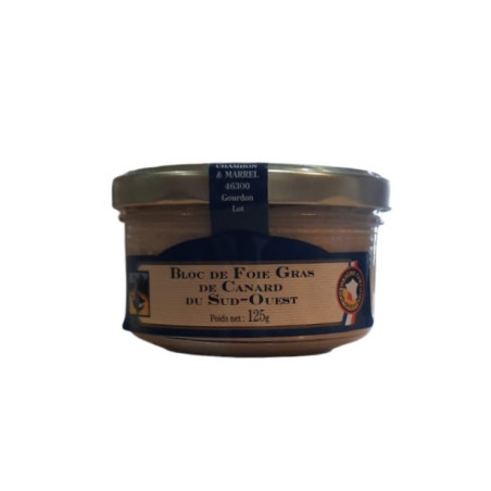 BLOC FOIE GRAS CANARD DU SUD OUEST BOCAL 125G