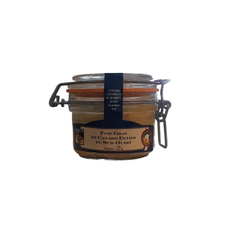 FOIE GRAS CANARD ENTIER DU SUD OUEST BOCAL 125G FOIE GRAS CANARD ENTIER DU SUD OUEST BOCAL 125G
