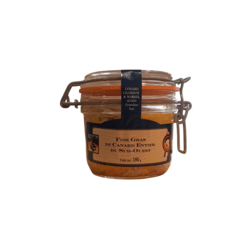 FOIE GRAS CANARD ENTIER DU SUD OUEST BOCAL 180G
