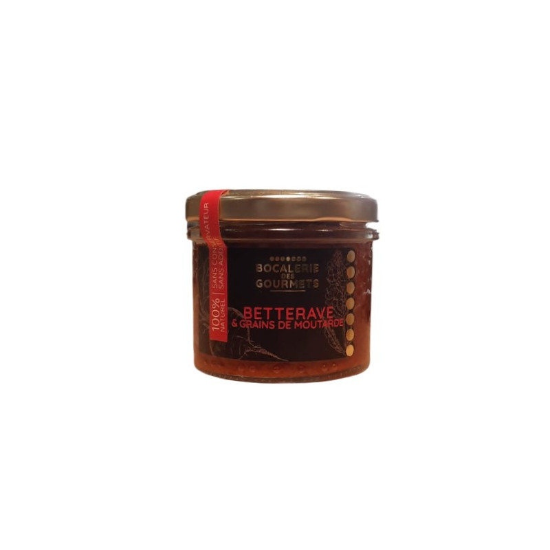 BETTERAVE ET GRAINS MOUTARDE BOCALERIE DES GOURMETS 110G