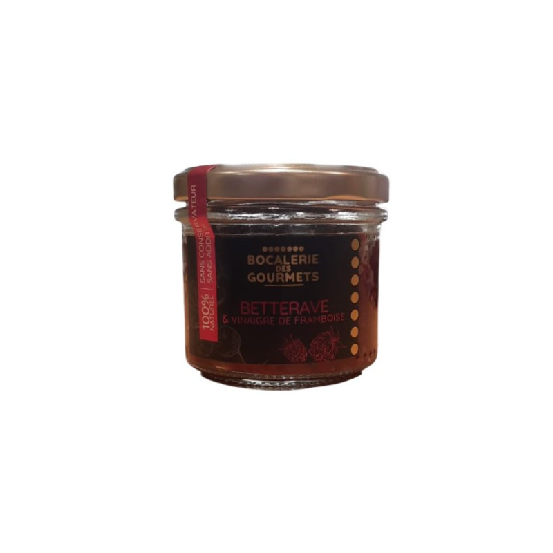 BETTERAVE ET VINAIGRE FRAMBOISE BOCALERIE DES GOURMETS 110G