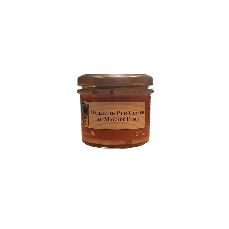 RILLETTES PUR CANARD AU MAGRET FUME BOCAL 90G RILLETTES PUR CANARD AU MAGRET FUME BOCAL 90G