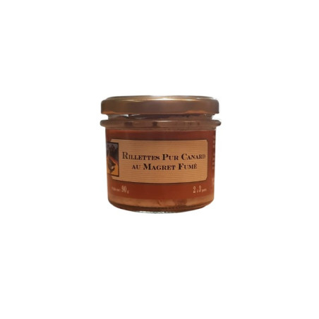 RILLETTES PUR CANARD AU MAGRET FUME BOCAL 90G