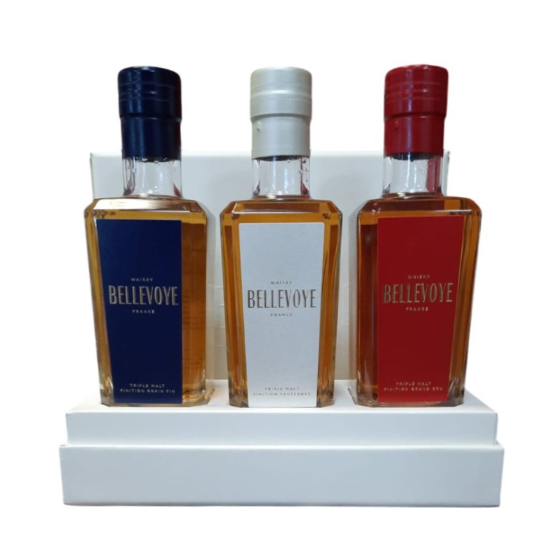 COFFRET DECOUVERTE WHISKY BELLEVOYE 41° 3*20CL COFFRET DECOUVERTE WHISKY BELLEVOYE 41° 3*20CL