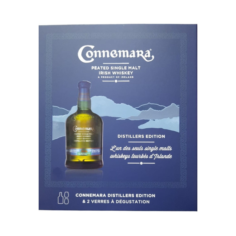 WHISKY CONNEMARA DISTIL EDITION COFFRET+2 VERRES 70CL 43°