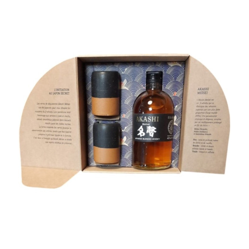 WHISKY AKASHI MEISEI +2 VERRES PORCELAINE 40° WHISKY AKASHI MEISEI +2 VERRES PORCELAINE 40°