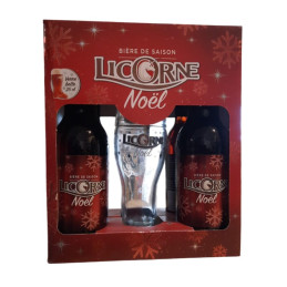 COFFRET LICORNE NOEL 4*33CL +1 VERRE