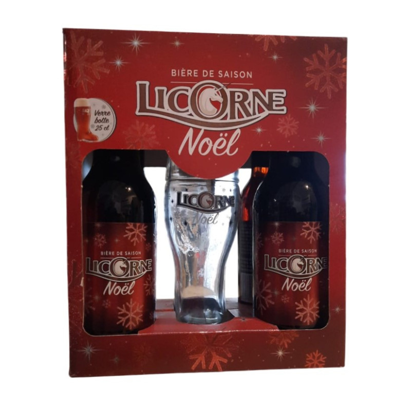 COFFRET LICORNE NOEL 4*33CL +1 VERRE COFFRET LICORNE NOEL 4*33CL +1 VERRE