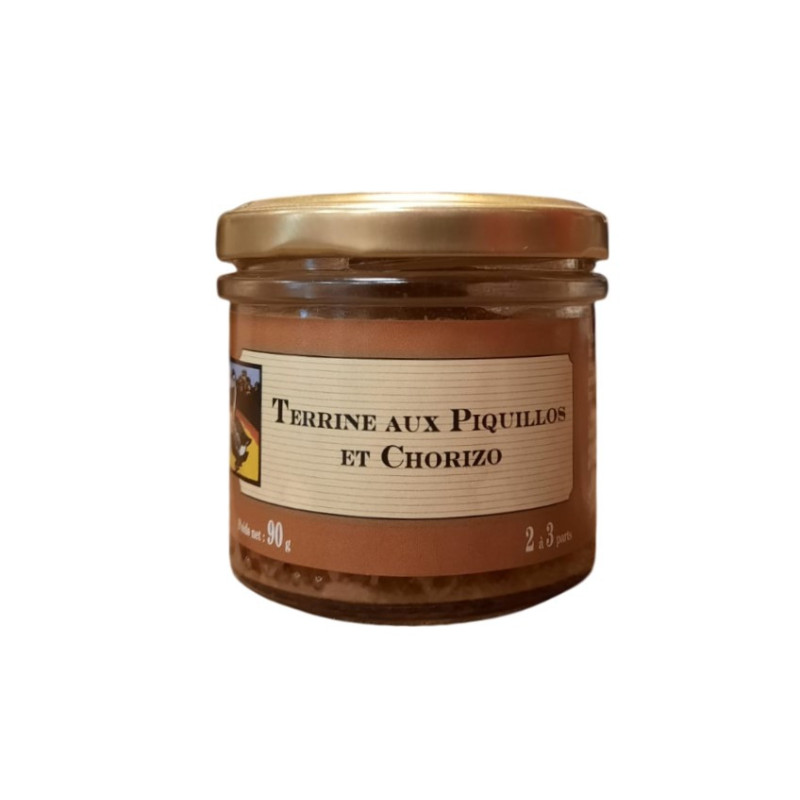 TERRINE AUX PIQUILLOS ET CHORIZO BOCAL 90G TERRINE AUX PIQUILLOS ET CHORIZO BOCAL 90G