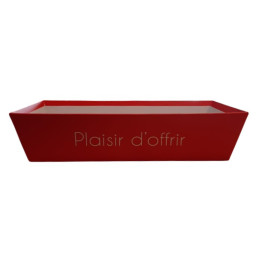 CORBEILLE CARTON PLAISIR OFFRIR ROUGE