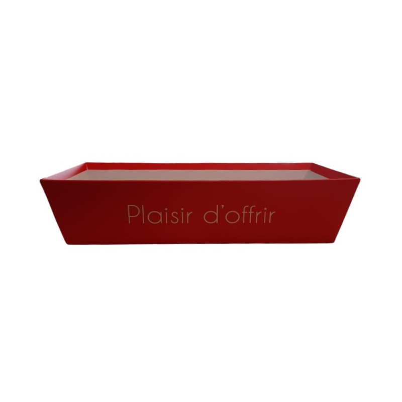 CORBEILLE CARTON PLAISIR OFFRIR ROUGE