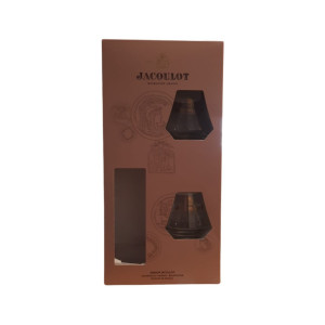 COFFRET JACOULOT VIDE + 2 VERRES