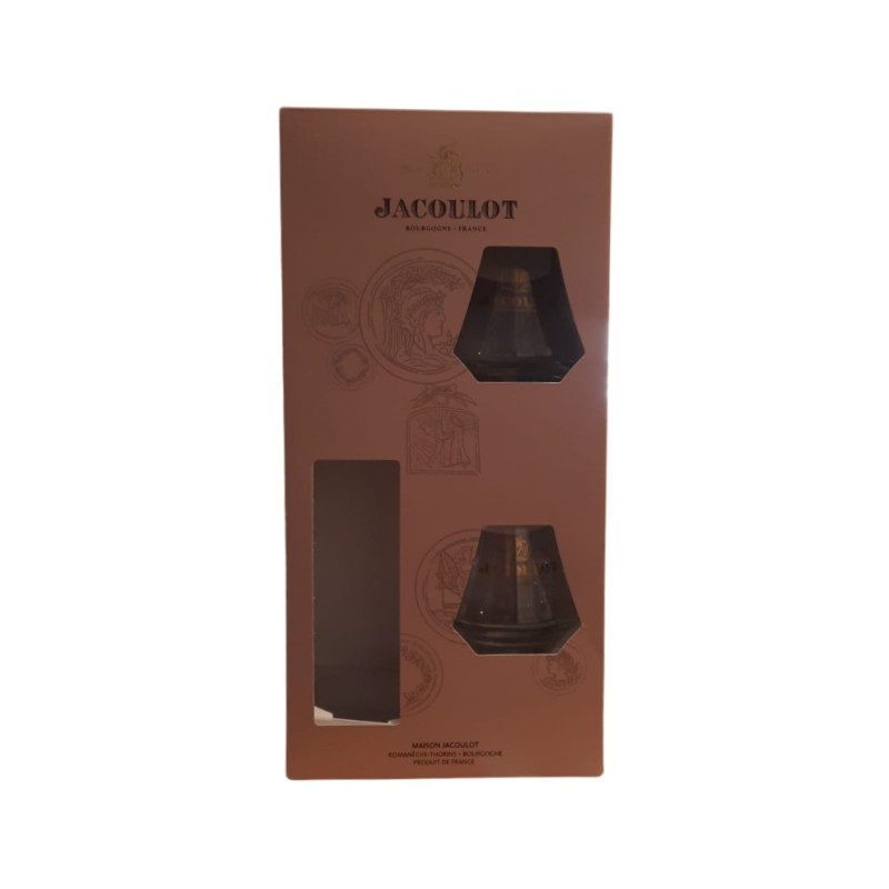 COFFRET JACOULOT VIDE + 2 VERRES