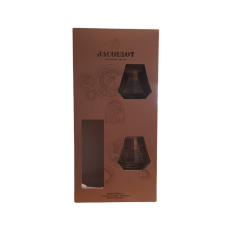 COFFRET JACOULOT VIDE + 2 VERRES