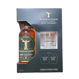 WHISKY GLENDALOUGH DOUBLE BARREL COFFRET VERRE 70CL 42°