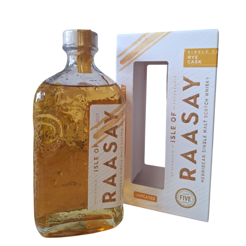 WHISKY ISLE OF RAASAY 5 ANS EX-RYE 70CL 61.8° WHISKY ISLE OF RAASAY 5 ANS EX-RYE 70CL 61.8°