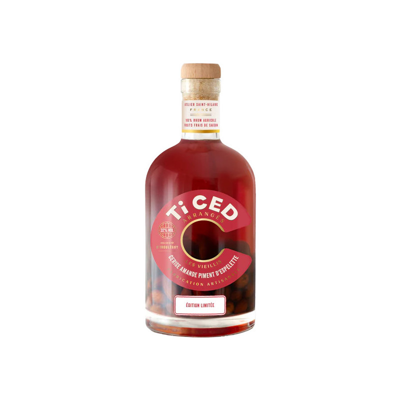 RHUM TI CED CERISE AMANDE PIMENT ESPELETTE 70CL 32°