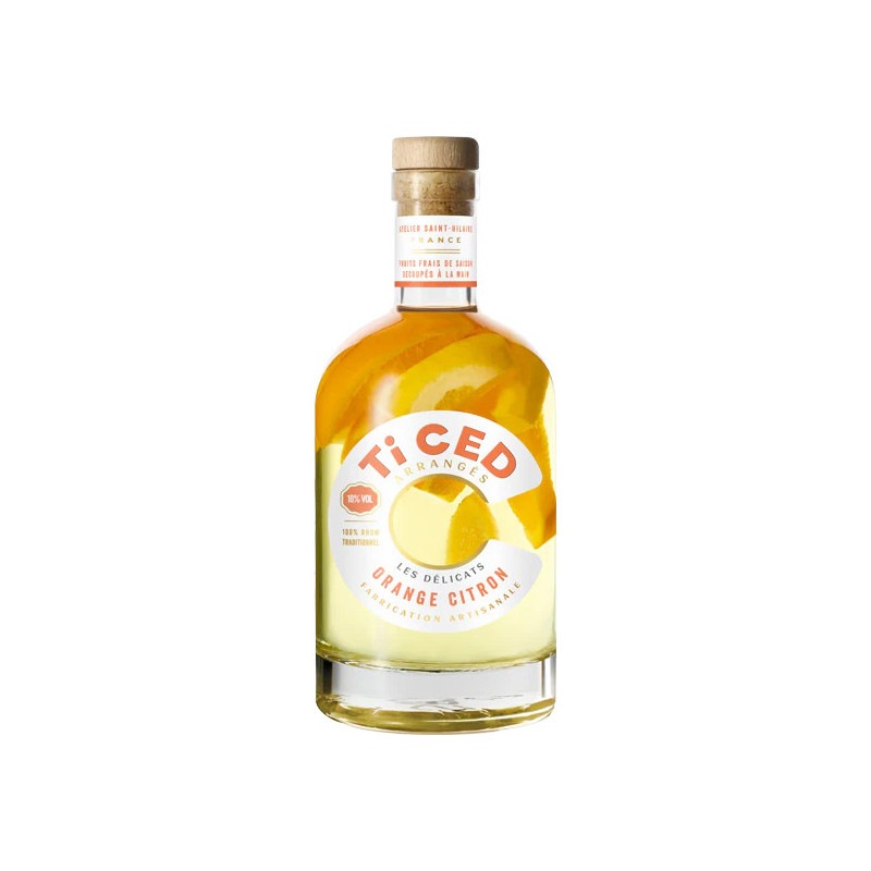 RHUM TI CED LES DELICATS ORANGE CITRON 70CL 18°