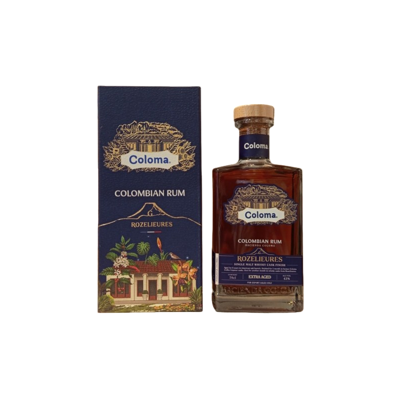 RHUM COLOMA 8 ANS FINISH ROZELIEURES 70CL 40°