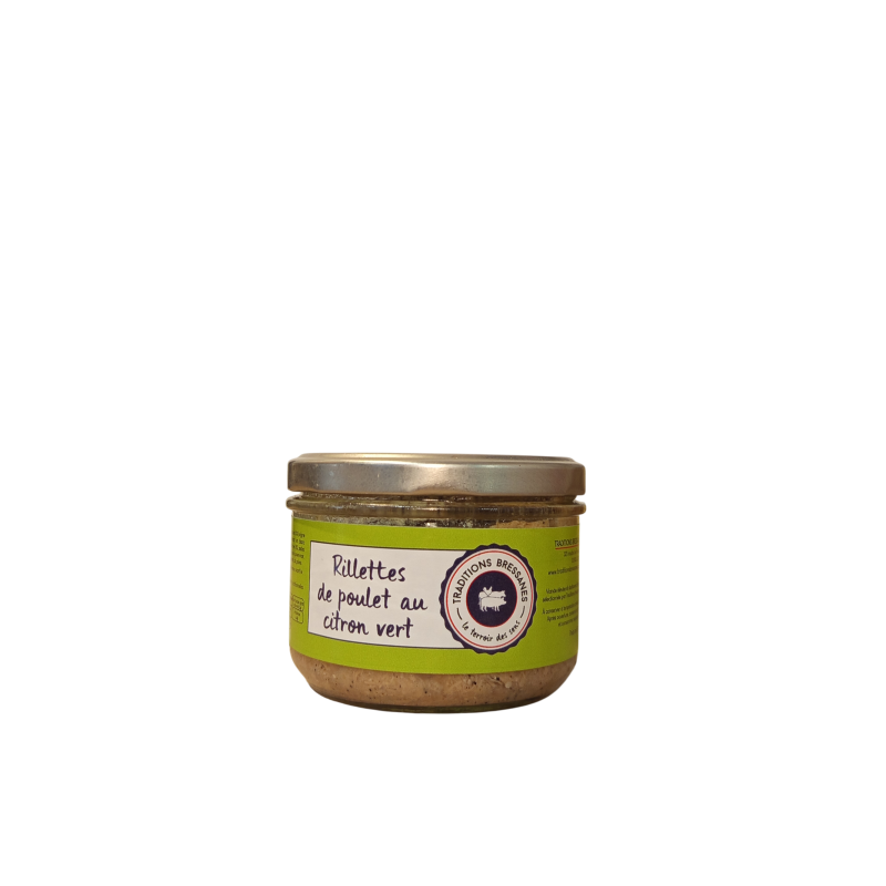 RILLETTES DE POULET AU CITRON VERT 180G
