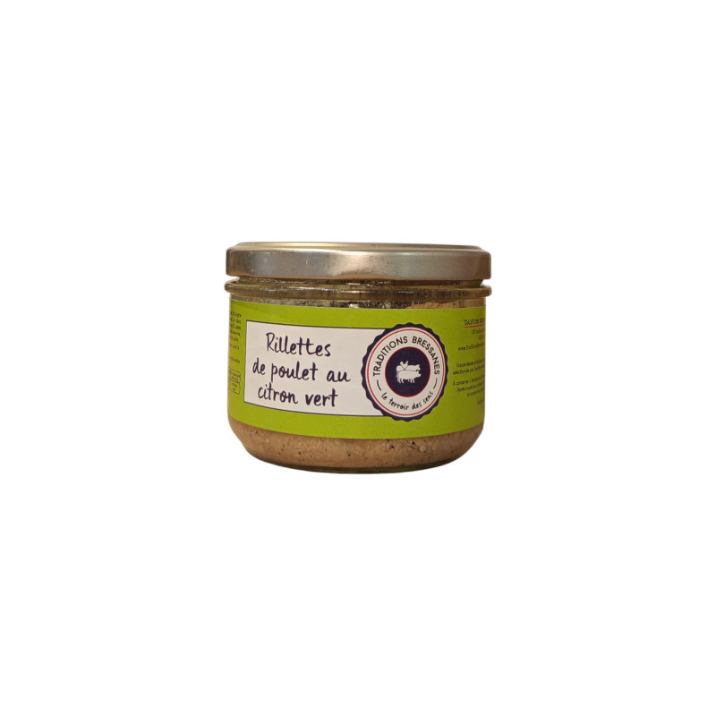 RILLETTES DE POULET AU CITRON VERT 180G