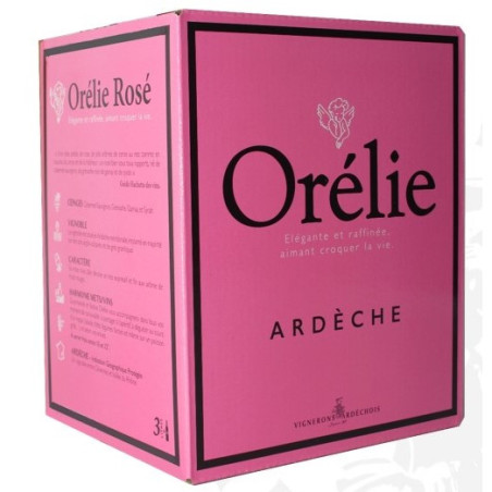 VDP ARDECHE CUBE ORELIE GAMAY/SYRAH/GREN ROSE UVICA BIB 3L