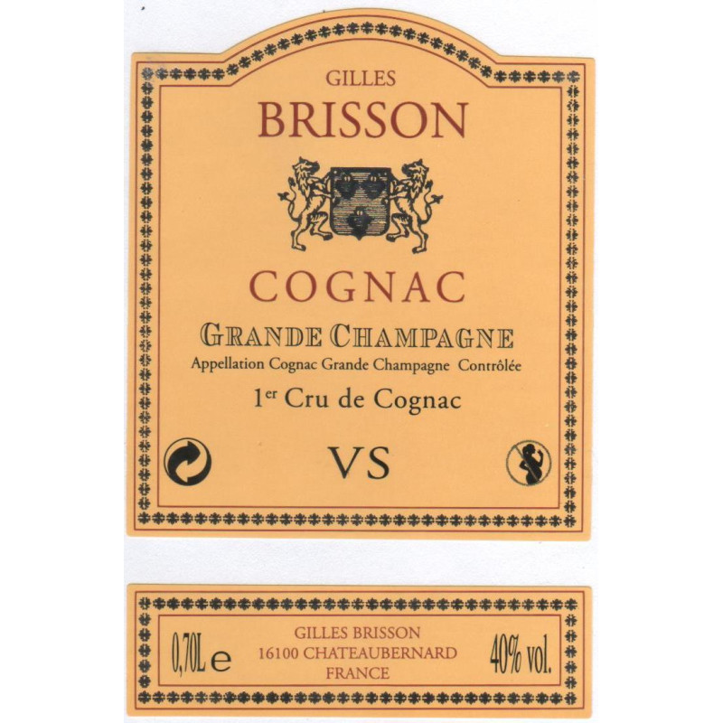 COGNAC VS GDE CHAMP BRISSON 70CL 40°