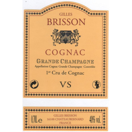 COGNAC VS GDE CHAMP BRISSON 70CL 40°