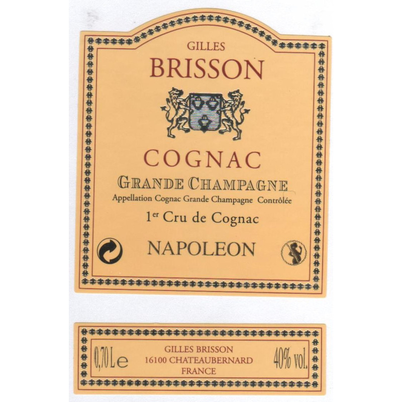 COGNAC NAPOLEON GDE CHAMP BRISSON 70CL 40°