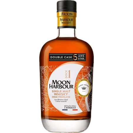 WHISKY MOON HARBOUR DOCK 1  5 ANS DOUBLE CASK 70CL 45.8°