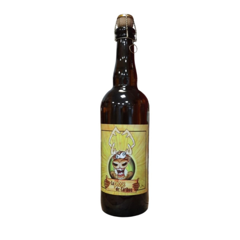 BIERE PISSE DE CARIBOU BLONDE 75CL 7° BIERE PISSE DE CARIBOU BLONDE 75CL 7°
